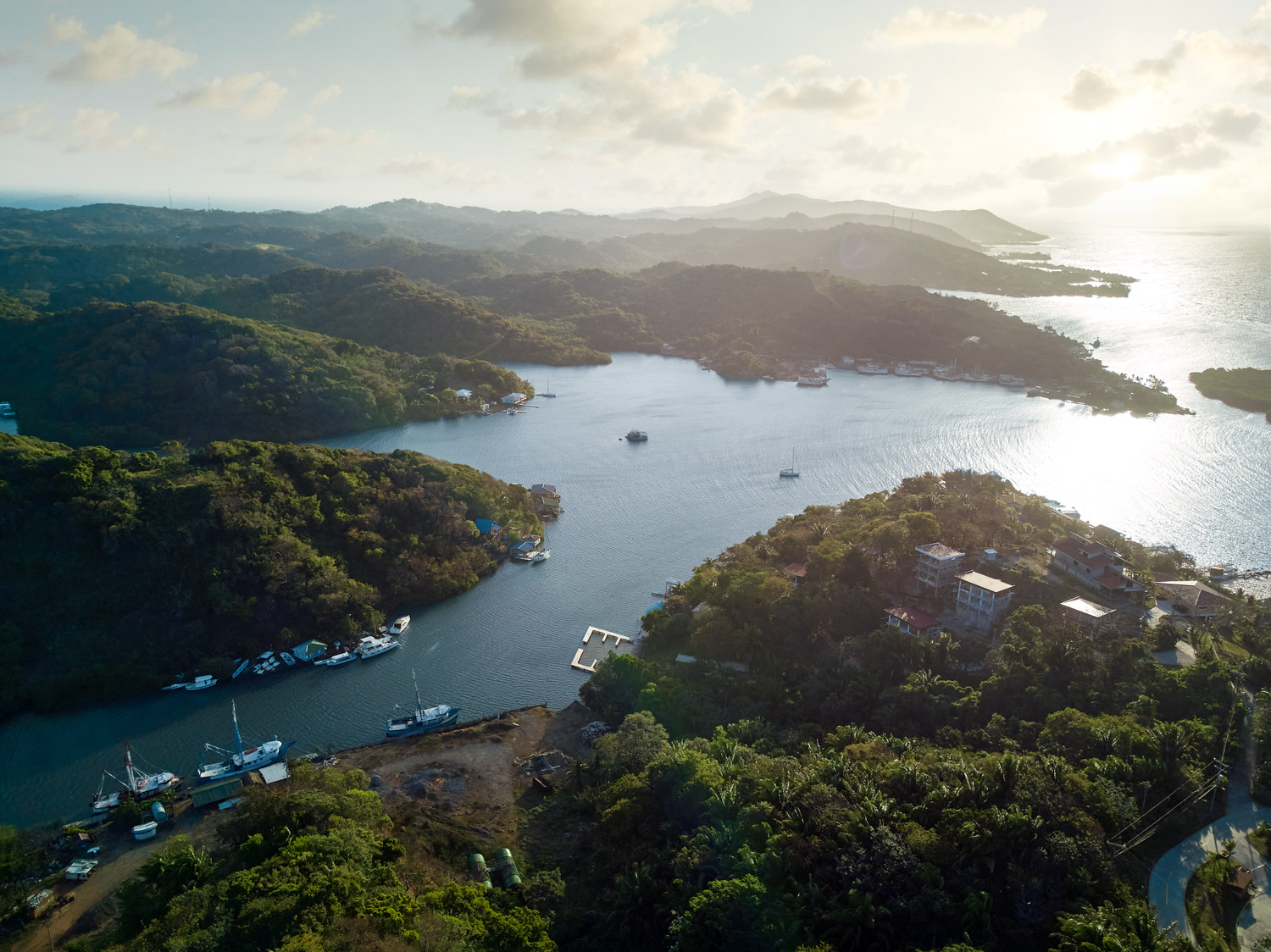 Terra Chula Resort na ostrově Roatán z výšky